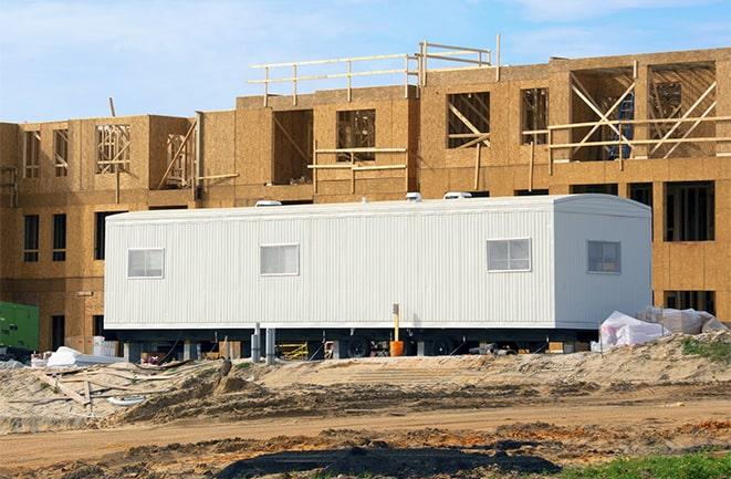 temporary office spaces for rent at a construction site in Carlsbad